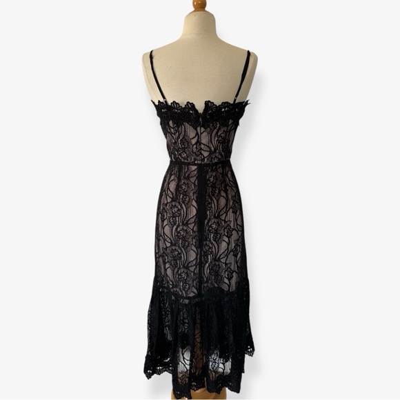 BB Dakota Novelty Black Lace Midi Dress - Picture 6 of 15